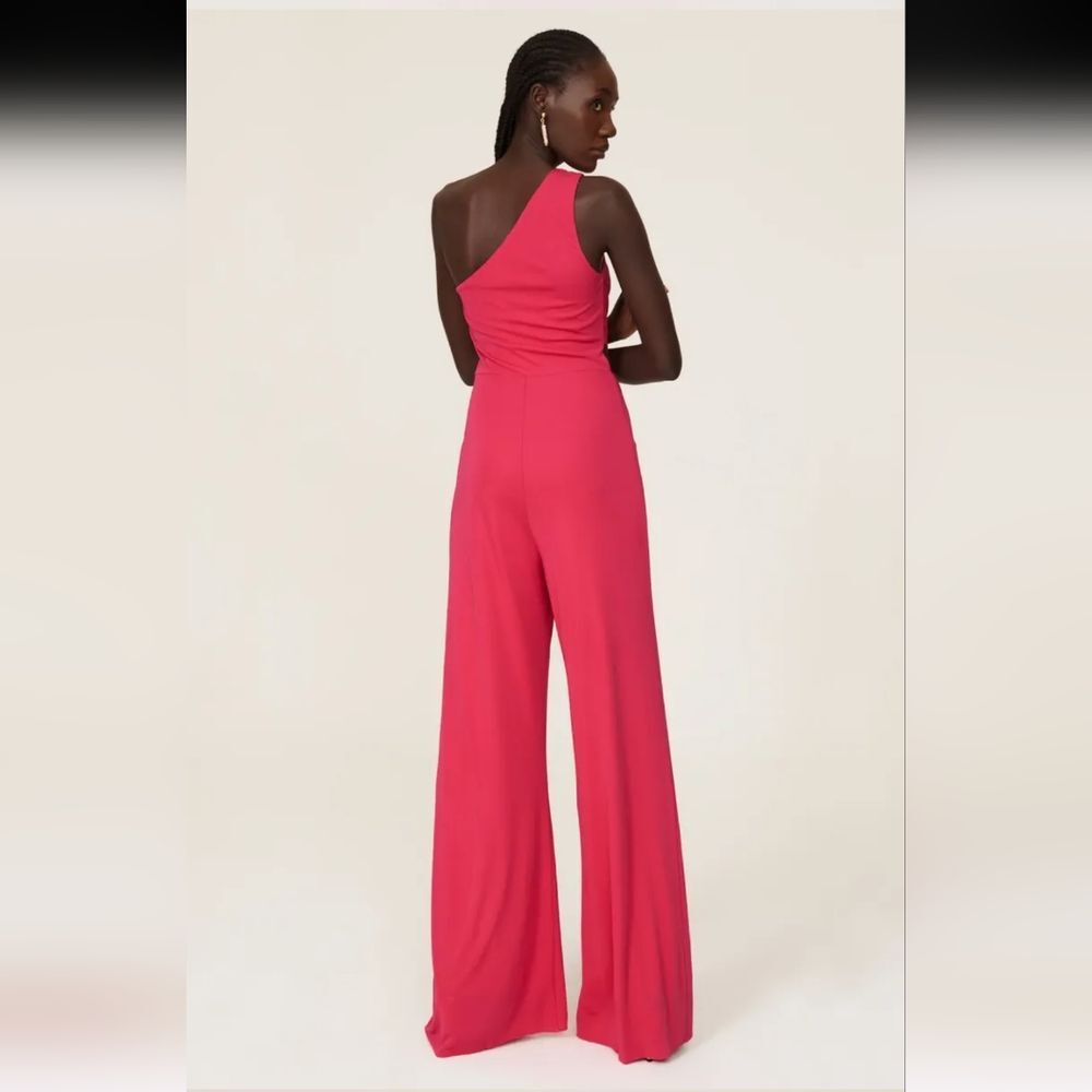 Halston Randi Pink Cutout Jumpsuit Size 16 - Picture 6 of 9